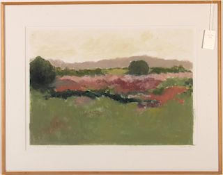 Cynthia Weiss, View of Quechee VI Oil on paper