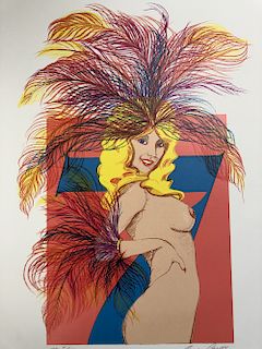 Bob Pardo, Seven (Nude CanCan Dancer) Serigraph