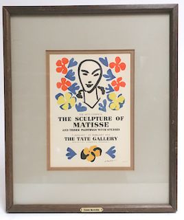 Matisse "Sculpture...The Tate" 1953 Lithograph