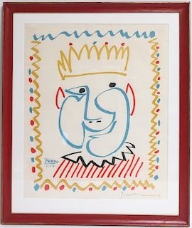 Pablo Picasso, Tete de Ro Lithograph 1951