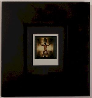 John Cockrell, Male Standing Nude, Color Polaroid