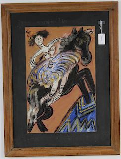 Female Circus Equestrian, MM manner of Chagall
