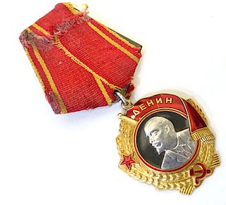 Russian Platinum And 22K Enamel Vladimir Lenin