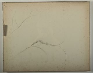 Philip Grausman, Am b 1925 Erotic Drawing Graphite