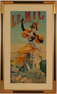 "Le Nil", French Lithograph Poster in Colors
