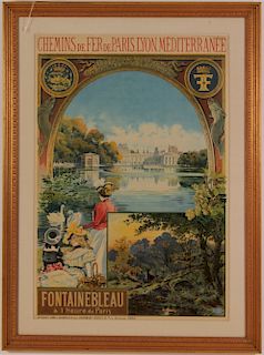 "Chemins de fer de Paris.." Color Poster