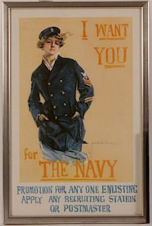 "I Want You" H.Chandler Christy, US Navy Litho