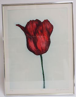 Steven Barbash, "Tulip" Etching and Chine Colle