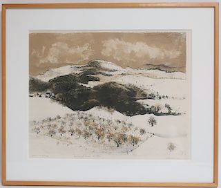 Adolph Dehn, "Pennsylvania Winter" Lithograph