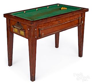 Alamo Novelty Co. small coin operated pool table