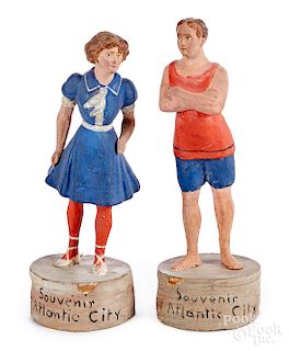 Two early Atlantic City souvenir figures