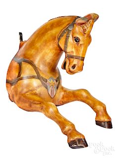 Carnival or carousel aluminum figural horse head