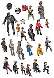 Collection of cast iron drivers and passengers