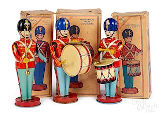 Three Chein drummers tin lithograph wind-ups