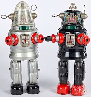 Two Japanese Robby robots battery ops