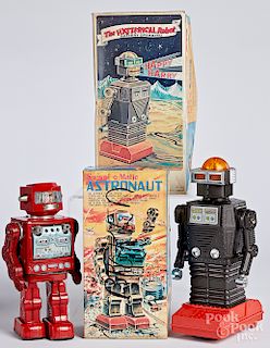 Two Japanese battery operated robots
