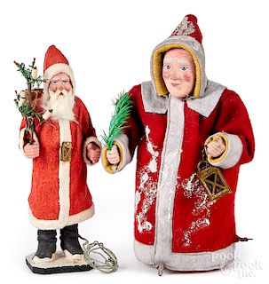 Two German composition Santa Claus figures