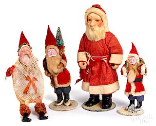 Four Santa Claus figures - Germany & Japan