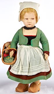Lenci Dutch girl felt doll
