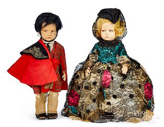 Lenci Spanish costume felt dolls