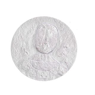Rufino Tamayo. Medalla conmemorativa "El hombre en rosa". Elaborada en plata ley 0.900. Serie de 1200. Con certificado. Peso: 28 g.