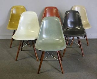 Set of 6 Eames DSW Style Side Chairs.