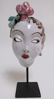 Walter Bosse, Austrian, 1904-1979, Ceramic Mask on