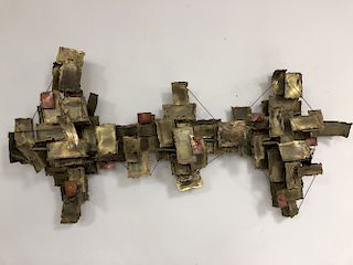 C. Jere Style -  Mixed Metal Wall Sculpture