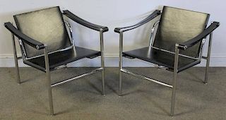 Midcentury Pair of Le Corbusier for Cassina LC-1