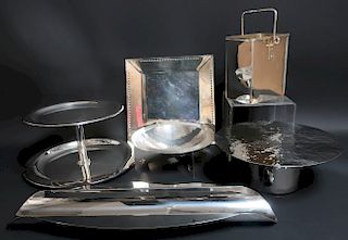 6 Large Modern Silverplate Items