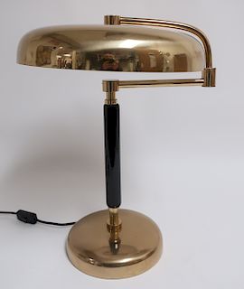 Modern Brass & Lacquer Desk Lamp