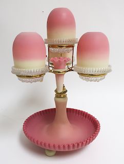 Fairy Lamp in Epergne Form, Burmese Colors