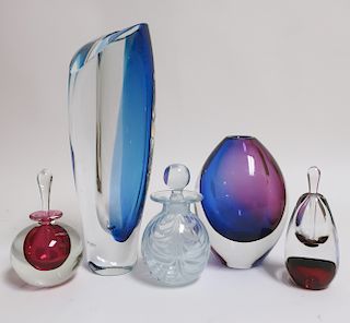 5 Modern Art Glass: Orrefors, K.Boda, Perfumes