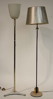 Art Deco Aluminum Torchère & Floor Lamp