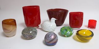 10 Modern Glass:Henry Dean Vases & Additions
