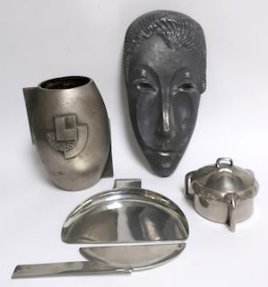 4 Art Deco Cast Metal Objects