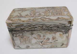 18th C. Mother of Pearl French Trinket Box
