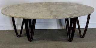 Midcentury Possibly Dunbar Marbletop Coffee Table