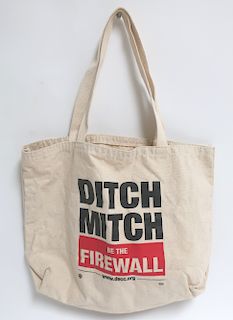 "Ditch Mitch" Canvas Tote Owned by Philip Roth