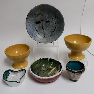 6 Art Pottery Bowls, incl. Martins Ochre Glazed