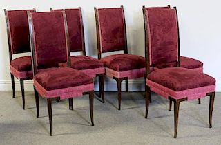 Midcentury Set of 6 Tommi Parzinger Dining Chairs.