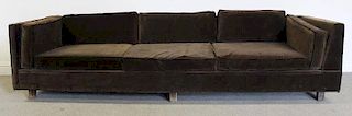 Midcentury Low Sofa with Vintage Upholstery.