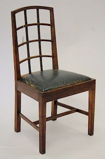Barnsley Workshop Walnut Closed Lattice Side Chair