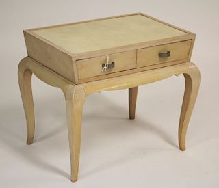 André Arbus Lacquer & Parchment Side Table