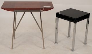 2 Modern Wood/Metal Occasional Tables