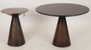 Pr. of Brancusi Inspired Bronze Tables
