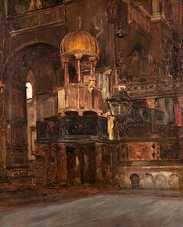 Giuseppe Canella (Verona 1788-Firenze 1847)  - Venezia, il pulpito della basilica di San Marco
