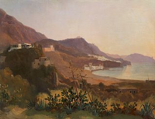 Edmund Hottenroth (Dresda 1804-Roma 1889)  - Ischia, Monte Vico view