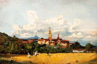 Attribuito a Lorenzo Delleani (Pollone 1840 - Torino 1908)- September, 1898