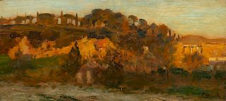 Beppe Ciardi (Venezia 1875-Treviso  1932)  - Roman landscape, 1900